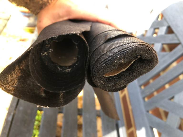 Weed membrane left over rolls