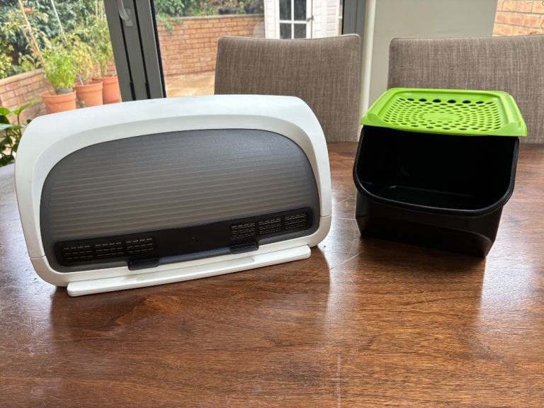 Tupperware Brotmax Bread Bin and Tupperware Onion Storage Container. Collect Fulham