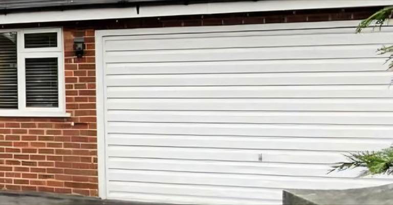 White garage door 
