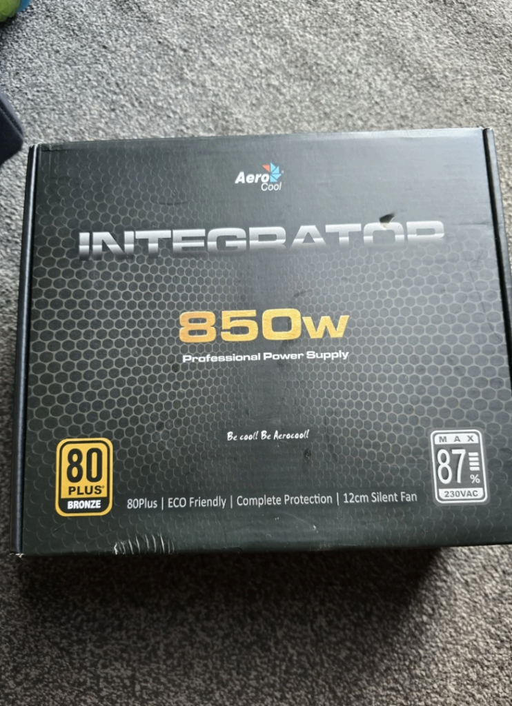 Aerocool Integrator 850W 80 PLUS Bronze Non-Modular PSU Power Supply