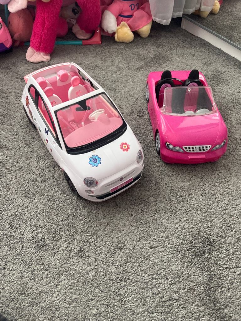 Barbie convertible and Fiat