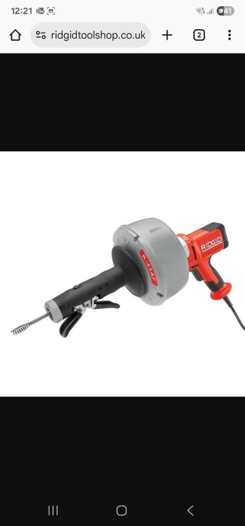 Ridgid K-45 AUTOFEED® Drain Cleaning Gun 240V