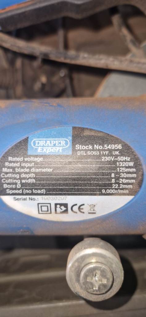Draper Expert GTL5053 Power Saw 1320W – Good Condition