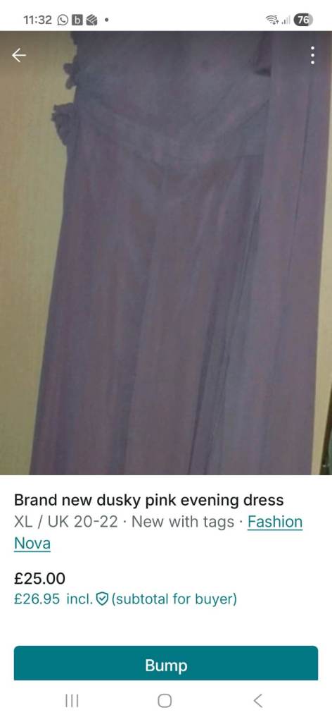 Fashion Nova Dusky Pink Evening Dress - New with Tags, UK 20-22