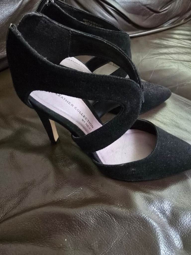 Black Suede High Heels - Size 5