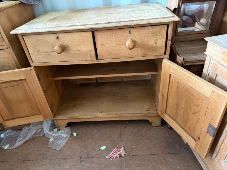 Solid  Pine Wood Storage Cabinet with Drawers (COLLECTION ONLY)