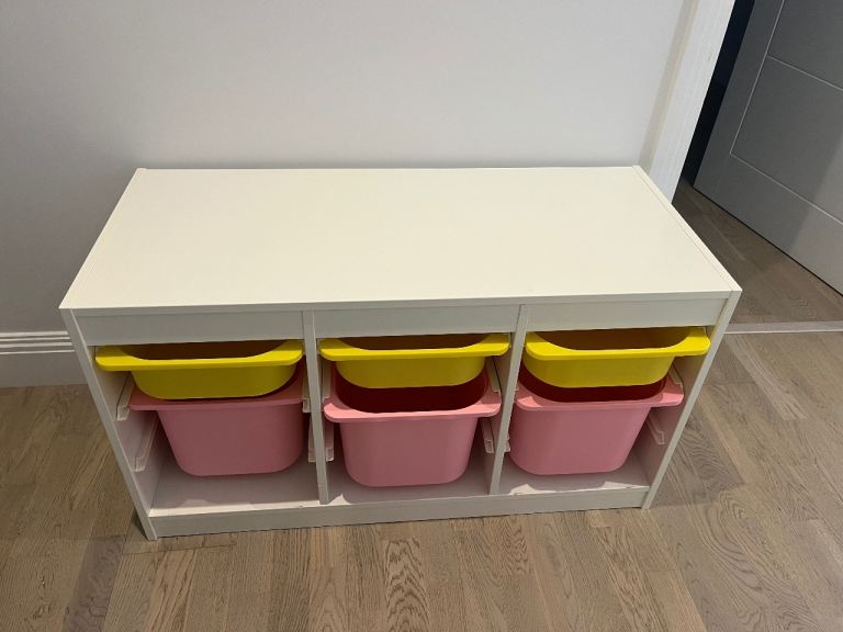 IKEA Children's Storage Unit with Tubs – White