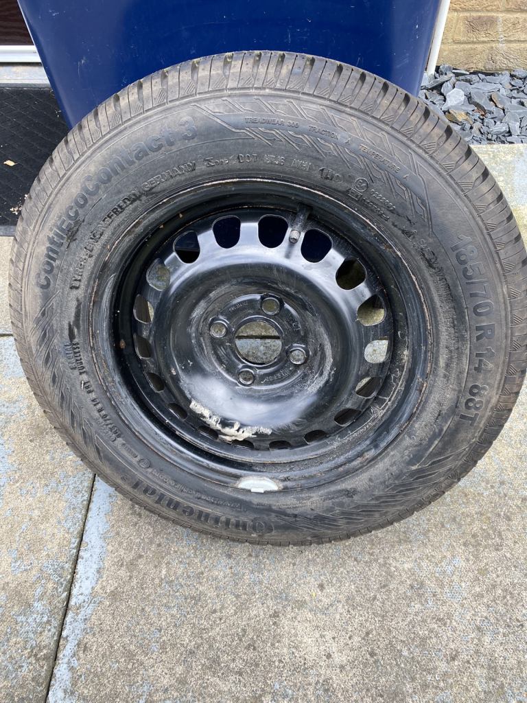 Brand new spare wheel with continental tyre 
