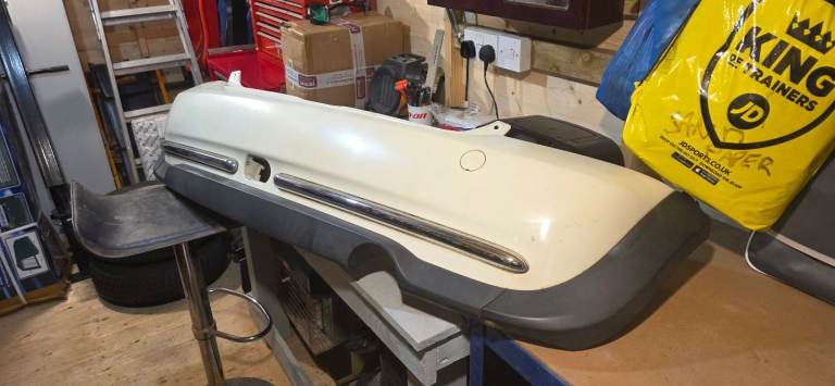 Bmw Mini r50, r52, r53 rear bumper pepper white