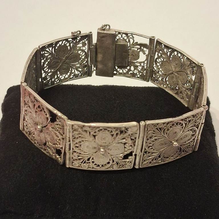 Sterling Silver Vintage Bracelet Weight -22,09 Grams,Length-18,5 Centimeters 