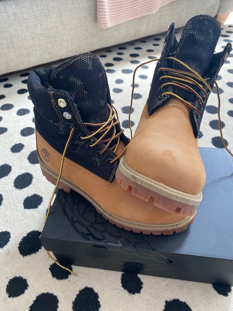 Timberland Boots – Brown/camo, As Good As New