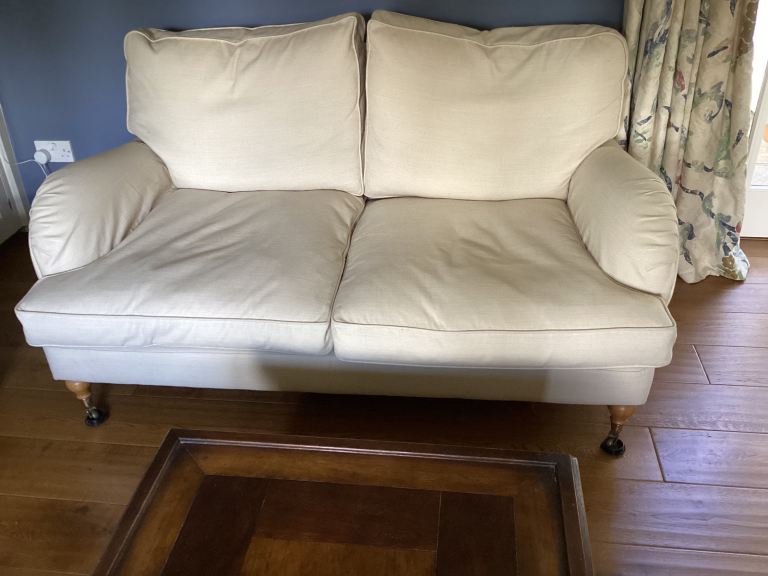 Two matching sofas- very good condition- great as living room set!