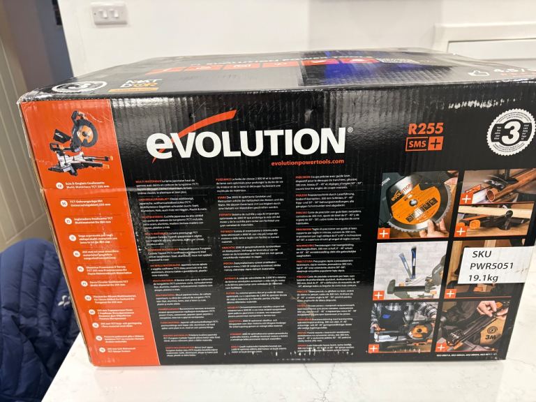 image for Evolution 255mm sliding mitre saw
