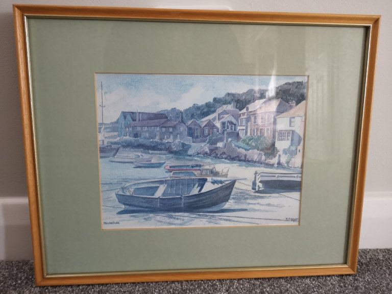 Painting of Mousehole Cornwall by local artist Mollie Fisher