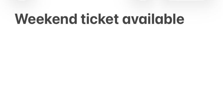 Weekend ticket 