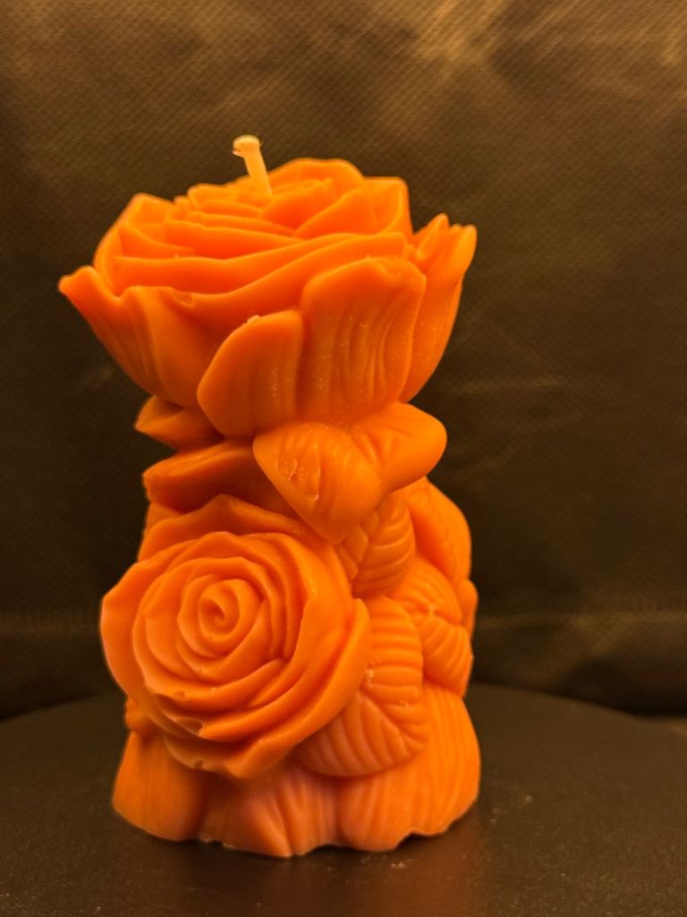 A Beautiful Rose Bunch Candle with Beautifully Designed for You Home Amazing Scent 