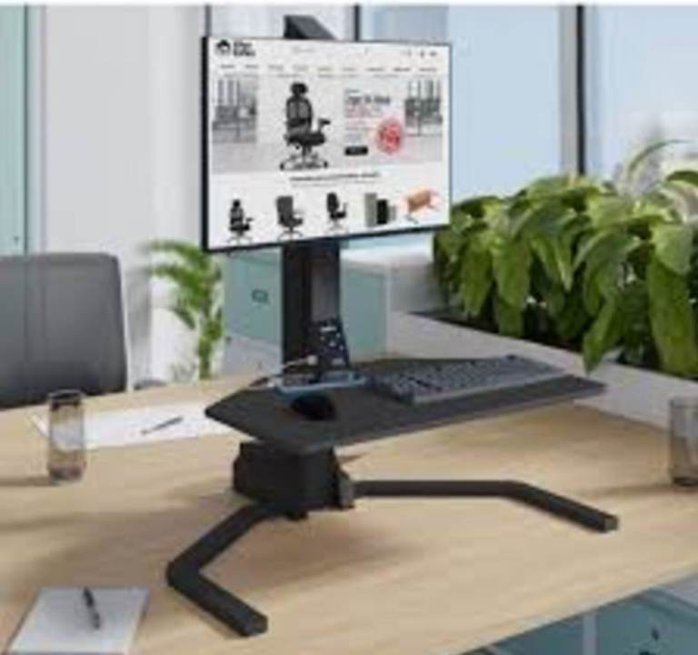 Silverline Electric Sit + Stand Desk Riser Height Adjustable