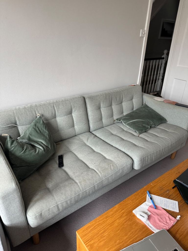 IKEA LANDSKRONA 3 Seater Sofa – Light Green 