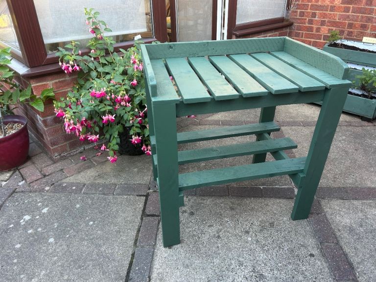 Potting Bench in Cuprinol Sage Green 