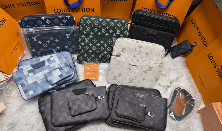 Louis Vuitton trio duo messenger clutch and cross  body bags
