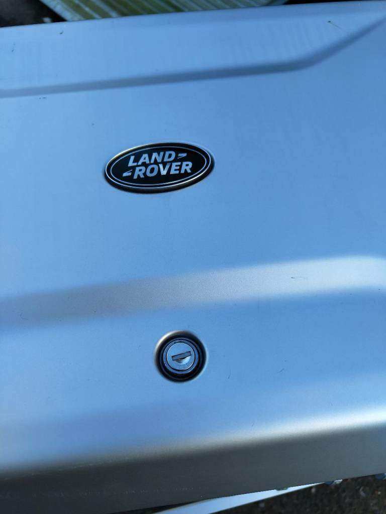 Land rover external explorer storage box in silver