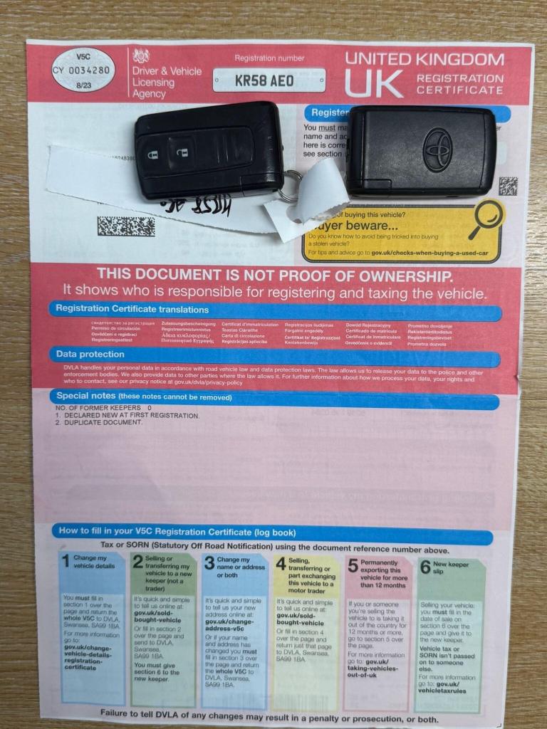 2009 Toyota Prius 1.5 VVTi T3 Hybrid 5dr CVT Auto HATCHBACK PETROL/ELECTRIC Automatic