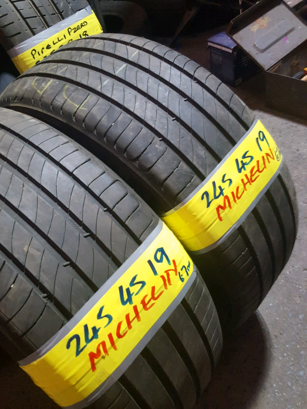 Matching pair 245 45 19 michelin tyres 7mm  £120 pair fitd n bal 7dys 