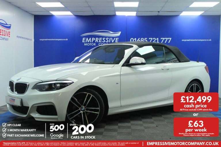 2020 69 BMW 2 SERIES 1.5 218I GPF M SPORT CONVERTIBLE 2DR PETROL AUTO EURO 6 (S/