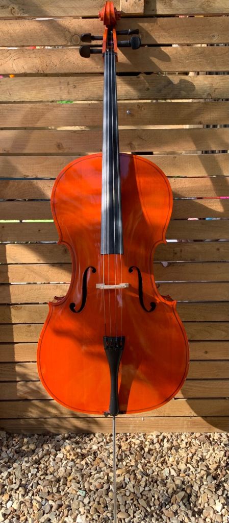 Cello & Bow by Cecilia CCO-100 Full Size Classical Orchestral Stringed Instrument