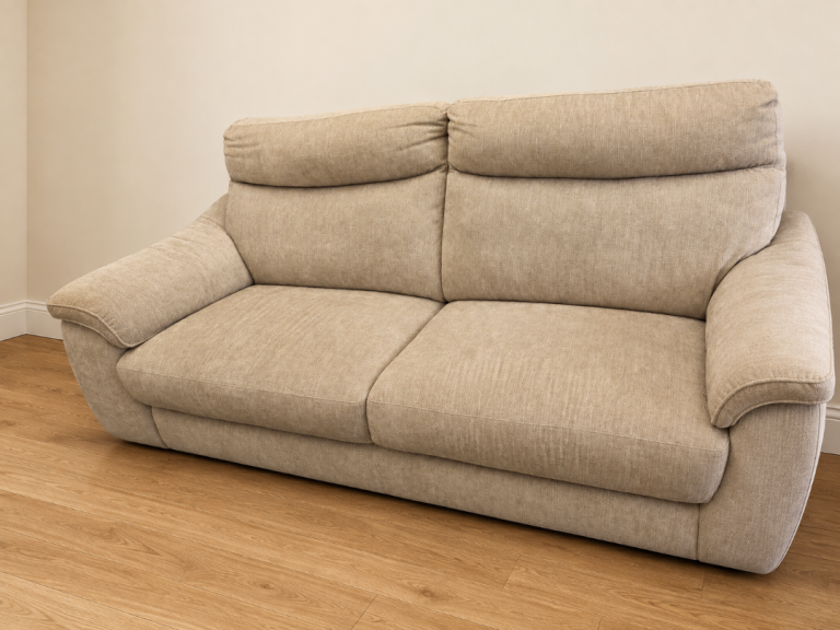 Large 3-Seater Cream Sofa – £180