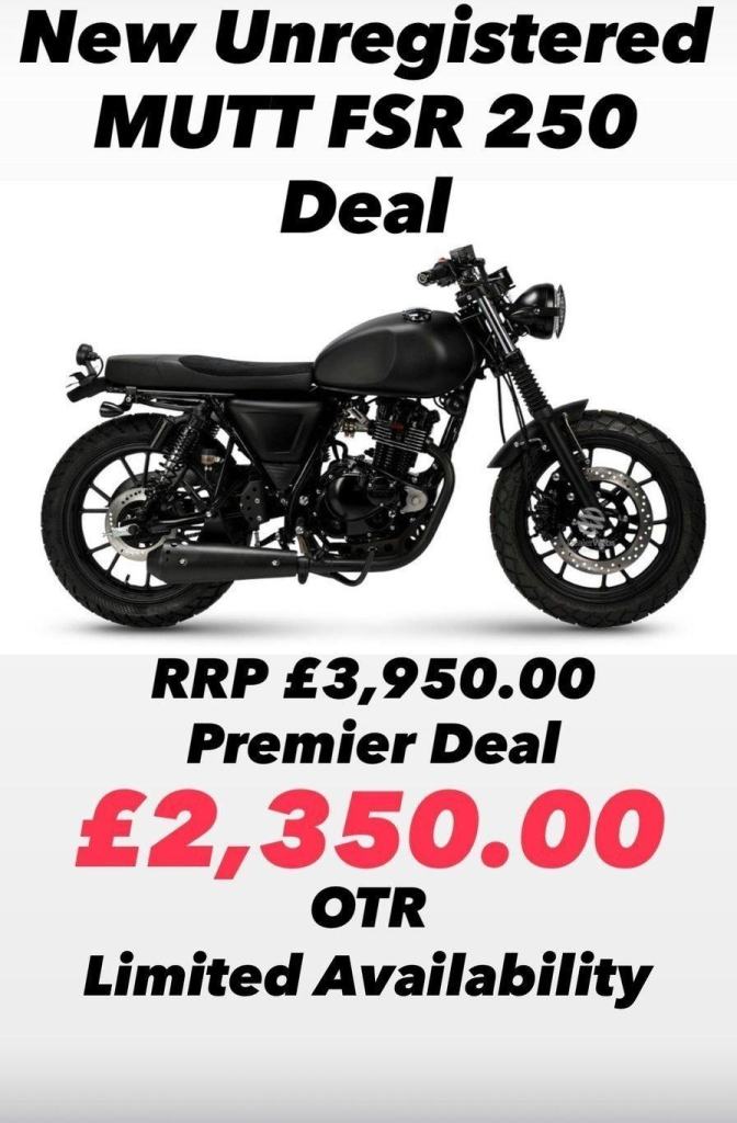 Unregistered Mutt FSR 250 Motorcycle  - Limited Availability at this deal price 
