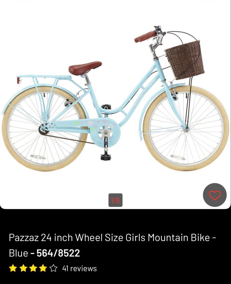 Pazzaz 24-inch Girls Mountain Bike – Light Blue, Good Condition