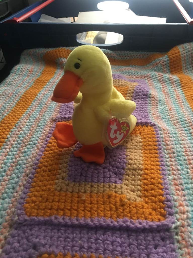 mint new   Ty Beanie Baby "Quackers" The Duck with Tag Errors 1994 (Retired