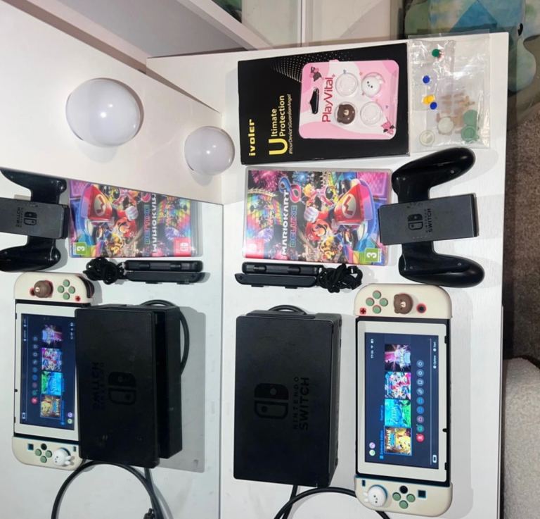 Nintendo Switch Console, Dock, Mario Kart & Accessories