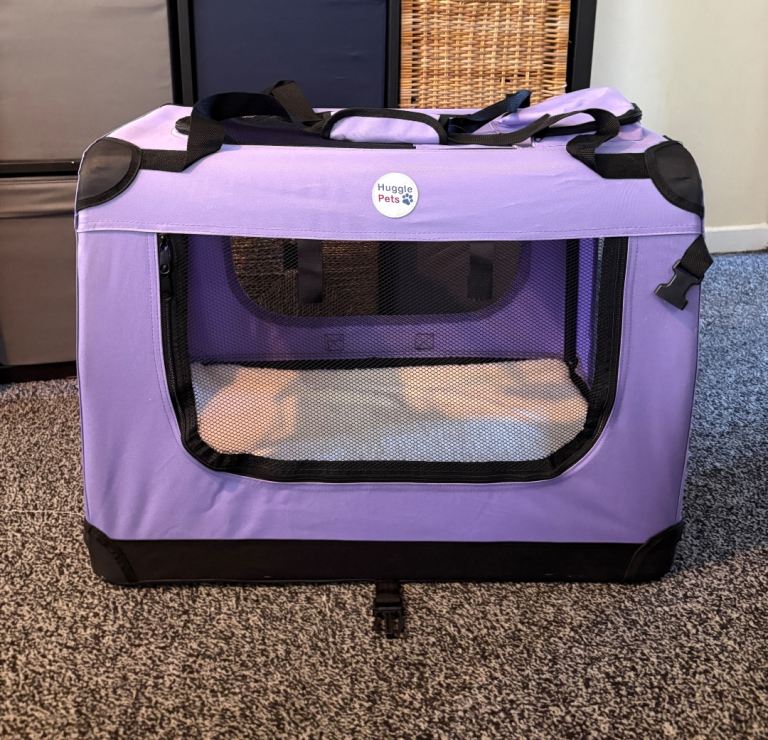 Huggle pets large cat or dog carrier purple 