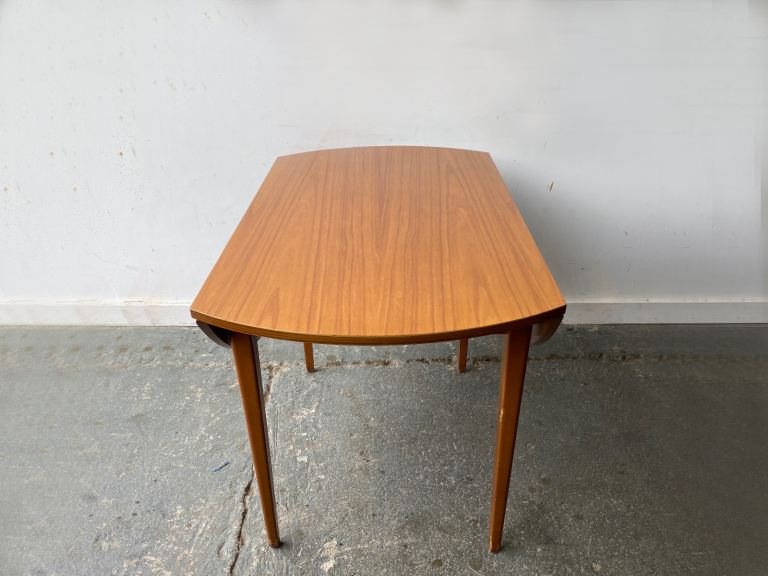Mid-Century small drop leaf dining table with Formica top