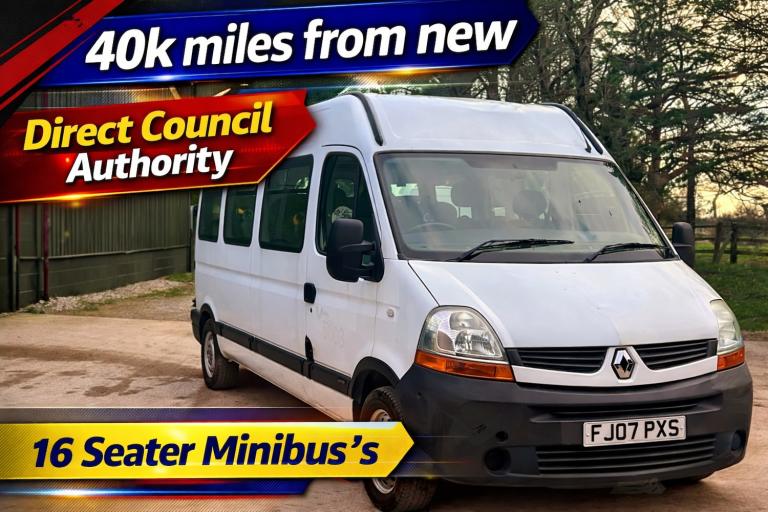 2007 Renault Master 16 SEAT MINI BUSS | 3.9T | TACHO FITTED | LOVELY CONDITION NA Diesel Manual