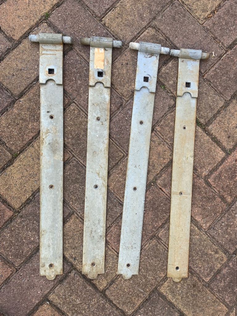 Four Metal Gate Hinges – Used Condition