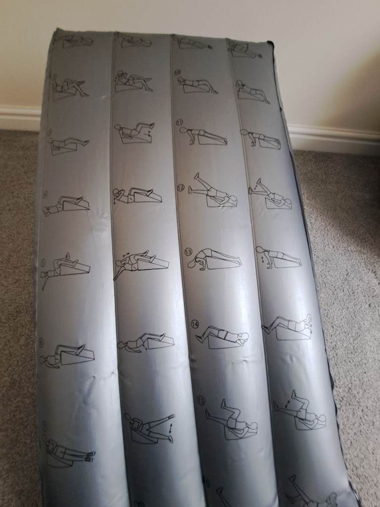 Inflatable Exercise Mat with Workout Guide – Good Condition