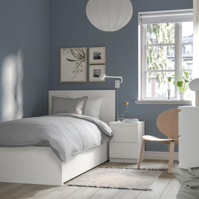 Ikea malm Bed frame, with 2 storage boxes, with mattress