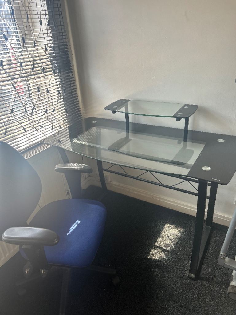 Computer desk and chair