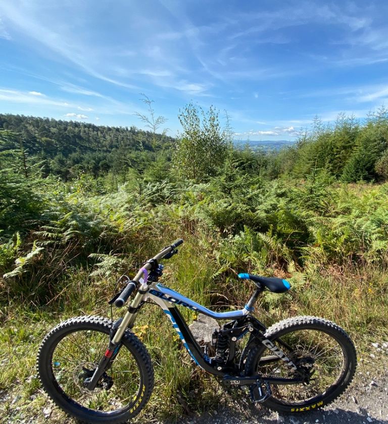 Downhill mountain bike. 