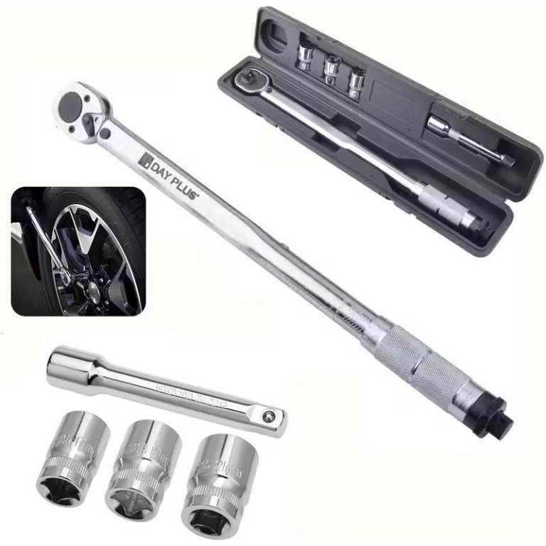 Torque Wrench – 1/2-Inch Drive – 28-210 Nm – Dual-Direction Adjustable Torque Wrench – Socket Set