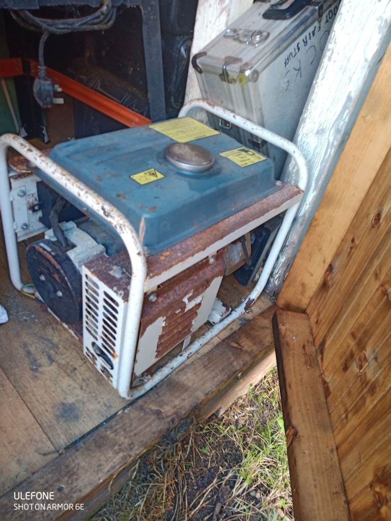 Used Petrol Generator - Fair Condition, Rusty