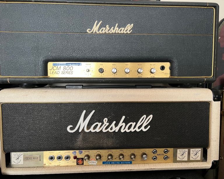 image for Marshall 1960s 100 watt Super bass amp plus Marshall 100 watt white amp chassis 
