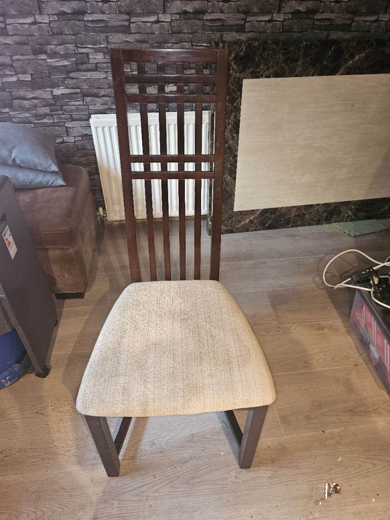 Marble dining table and 8 chairs