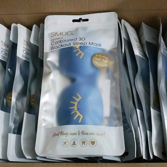 🚨 Joblot 92 Original SMUG 3D Blackout Sleep Masks (Bulk Wholesale Reseller Stock) 📦🔥