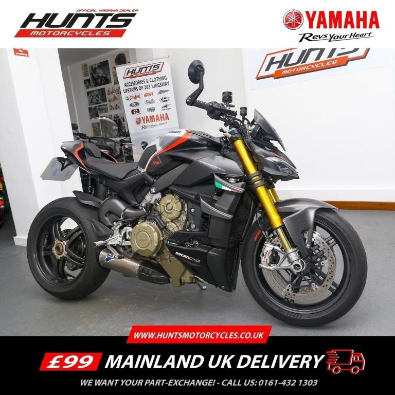 2022, 22 Ducati Streetfighter V4 SP. ONLY 5,591 MILES. Simply Stunning. £21,995