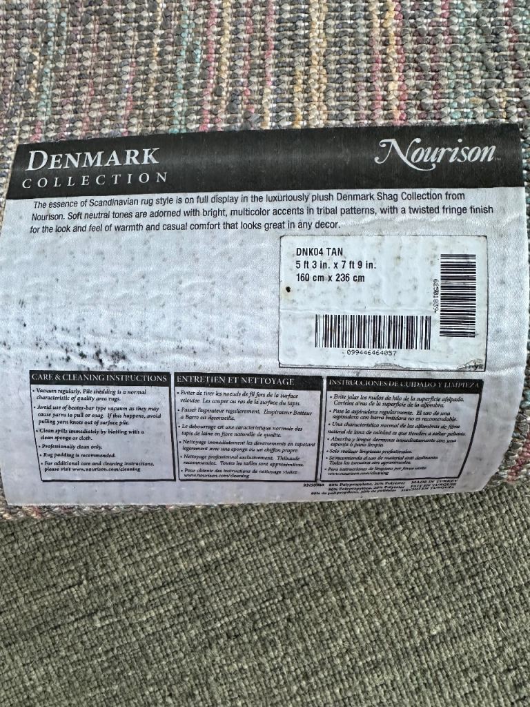 Shag Rug – Grey, Good Condition