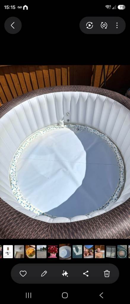 Inflatable Hot Tub – Brown, Good Condition